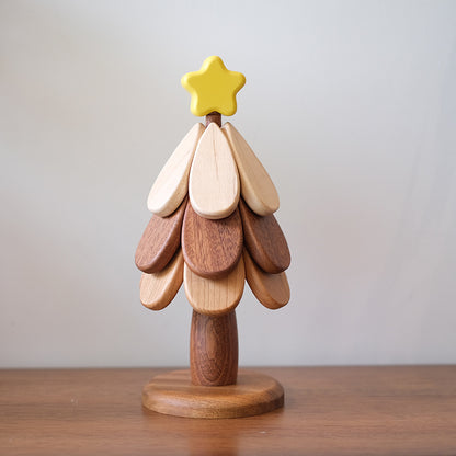 Wooden Heat Proof Mat - Festive Beech Cup Coaster