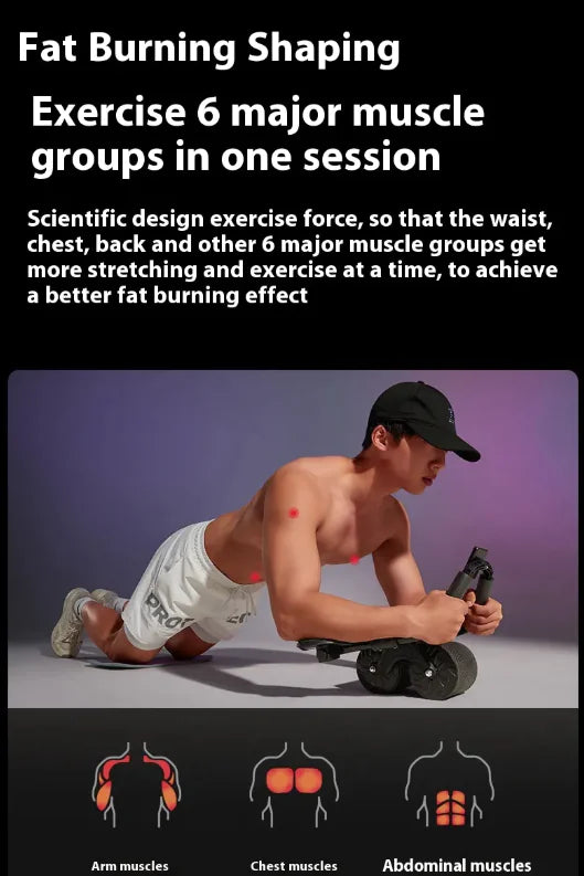 Automatic Rebound Ab Wheel Roller – Core Trainer for Home Gym