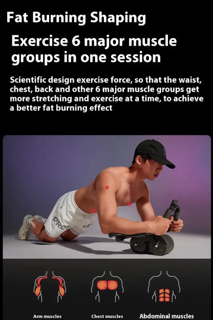 Automatic Rebound Ab Wheel Roller – Core Trainer for Home Gym