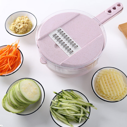 Mandoline Vegetable Slicer – Potato Peeler, Grater & Strainer Set (8-in-1)
