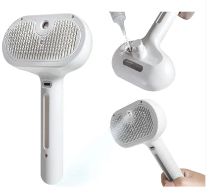 Pet Hair Spray Brush – 2-in-1 Grooming Brush with Water Sprayer