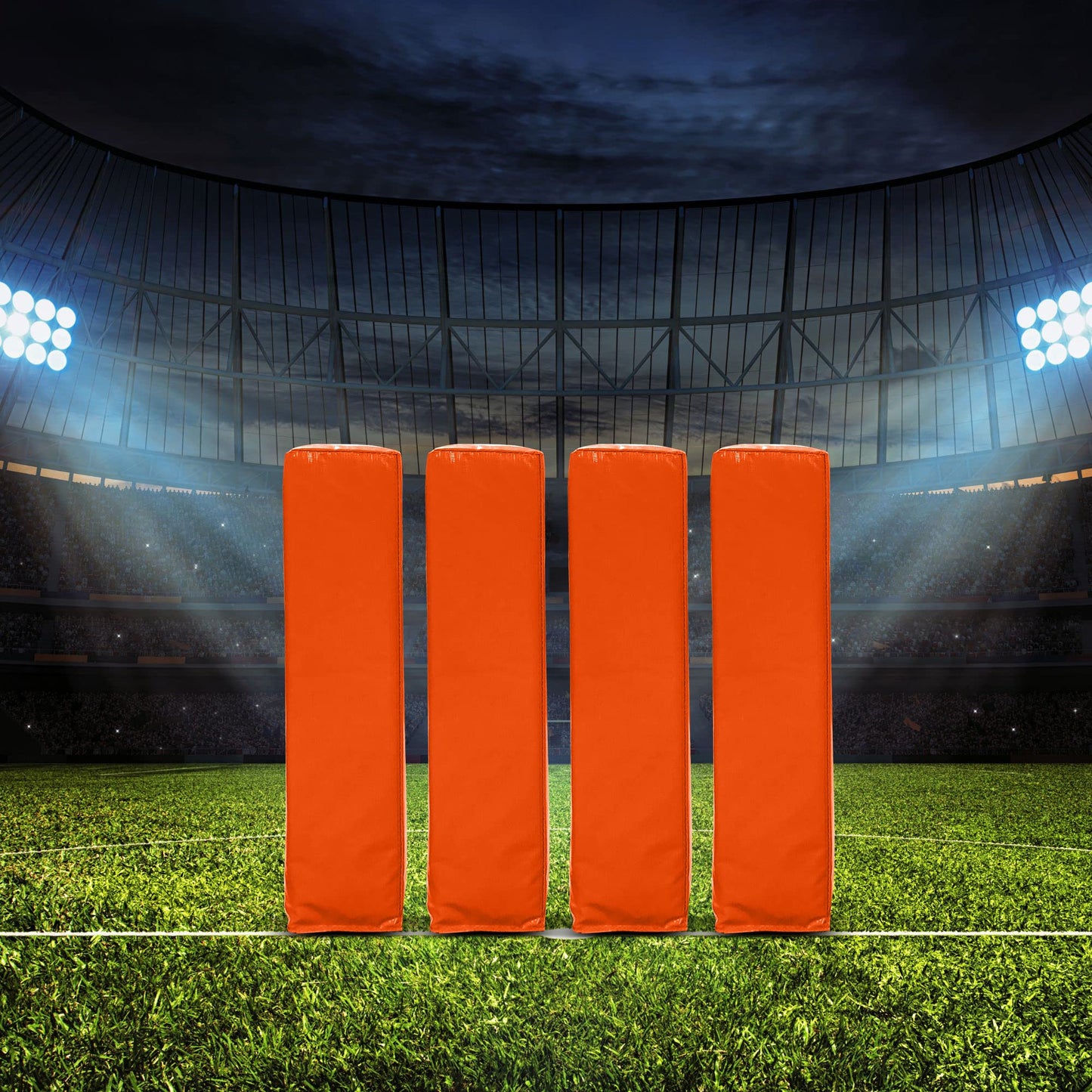Weighted Football Pylons – Official Size 18x4x4 End Zone Markers (Set of 4)