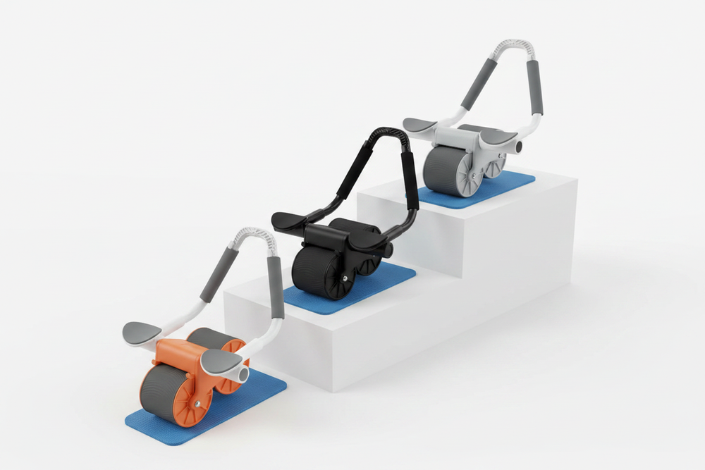 Ab Wheel - Gray Orange Black - Staircase