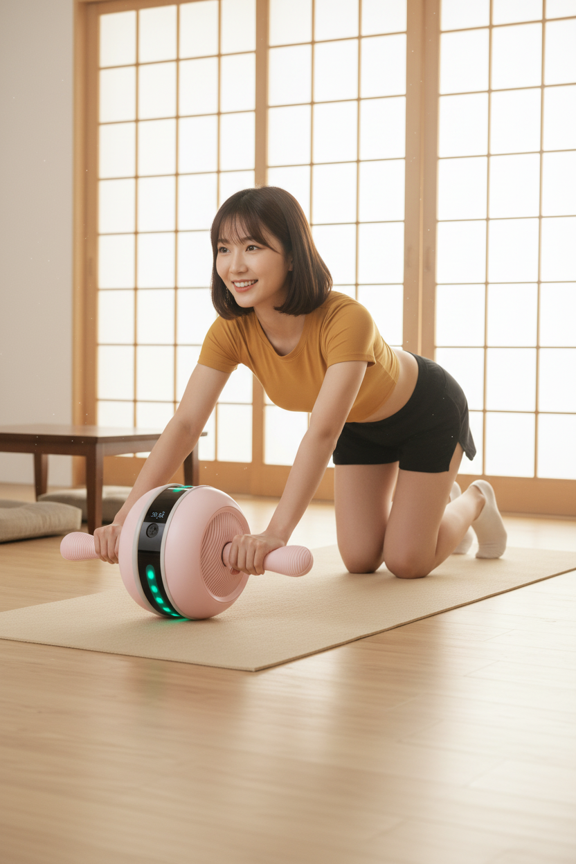 Asian woman - Japanese minimalist room mustard outfit