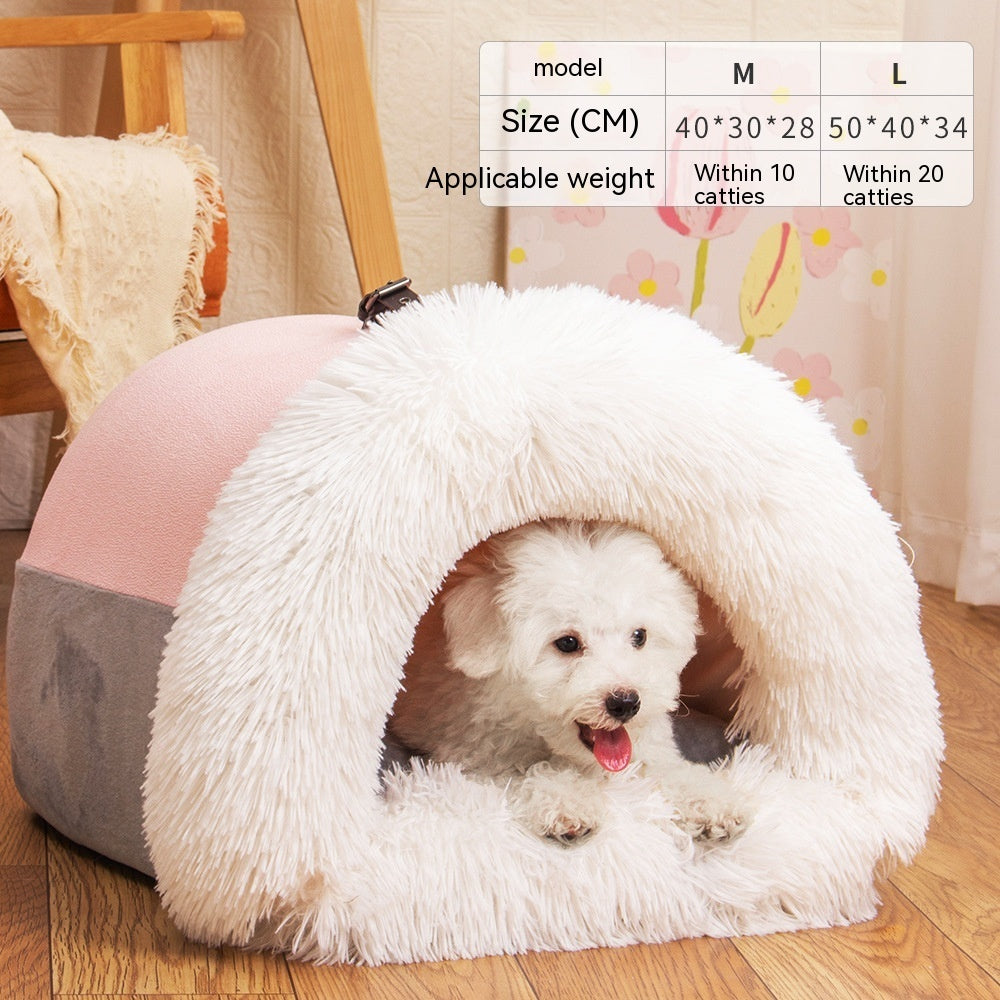 Foldable Portable Pet Nest Bed - Soft Multi-functional