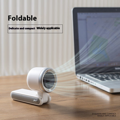 Portable Folding Mini Fan – Rechargeable, 5-Speed Brushless Motor, Desktop & Outdoor