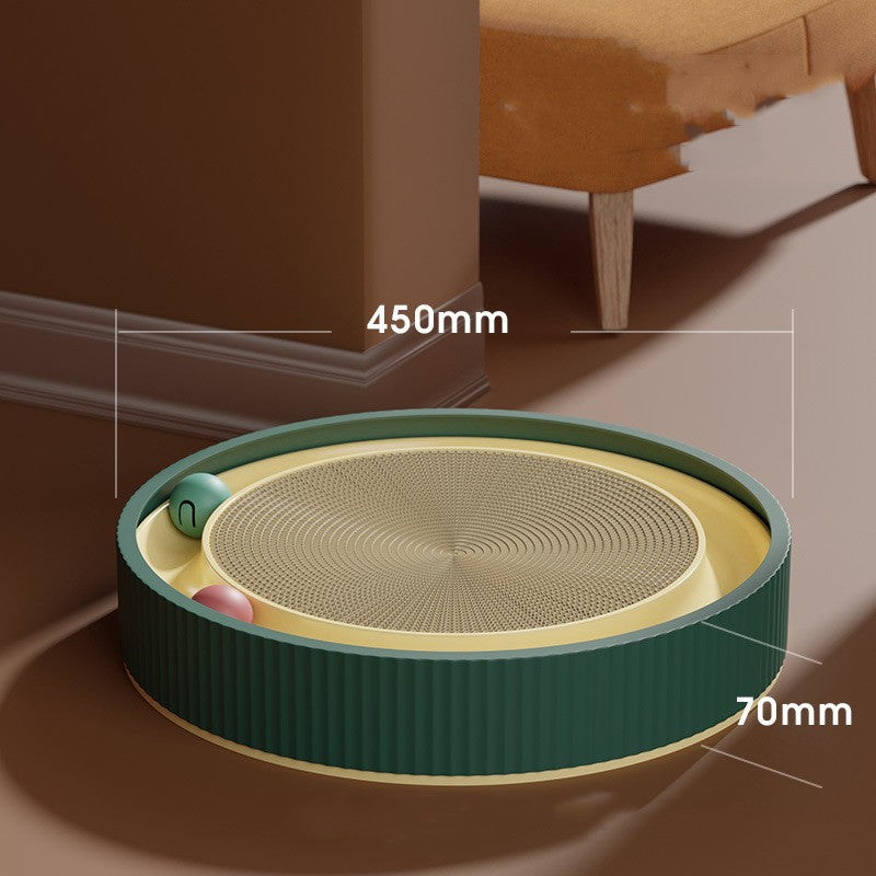 Cat Scratcher Pad with Rolling Ball Track - Interactive Toy
