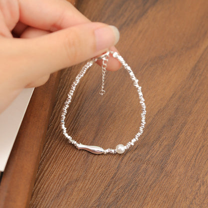 Sterling Silver Fish & Pearl Bracelet | Light Luxury Design | Mother's Day Gift