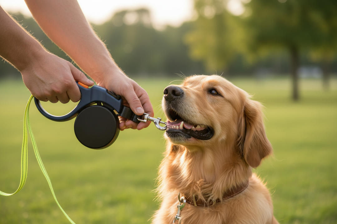 Clipping Leash onto Dog Collar