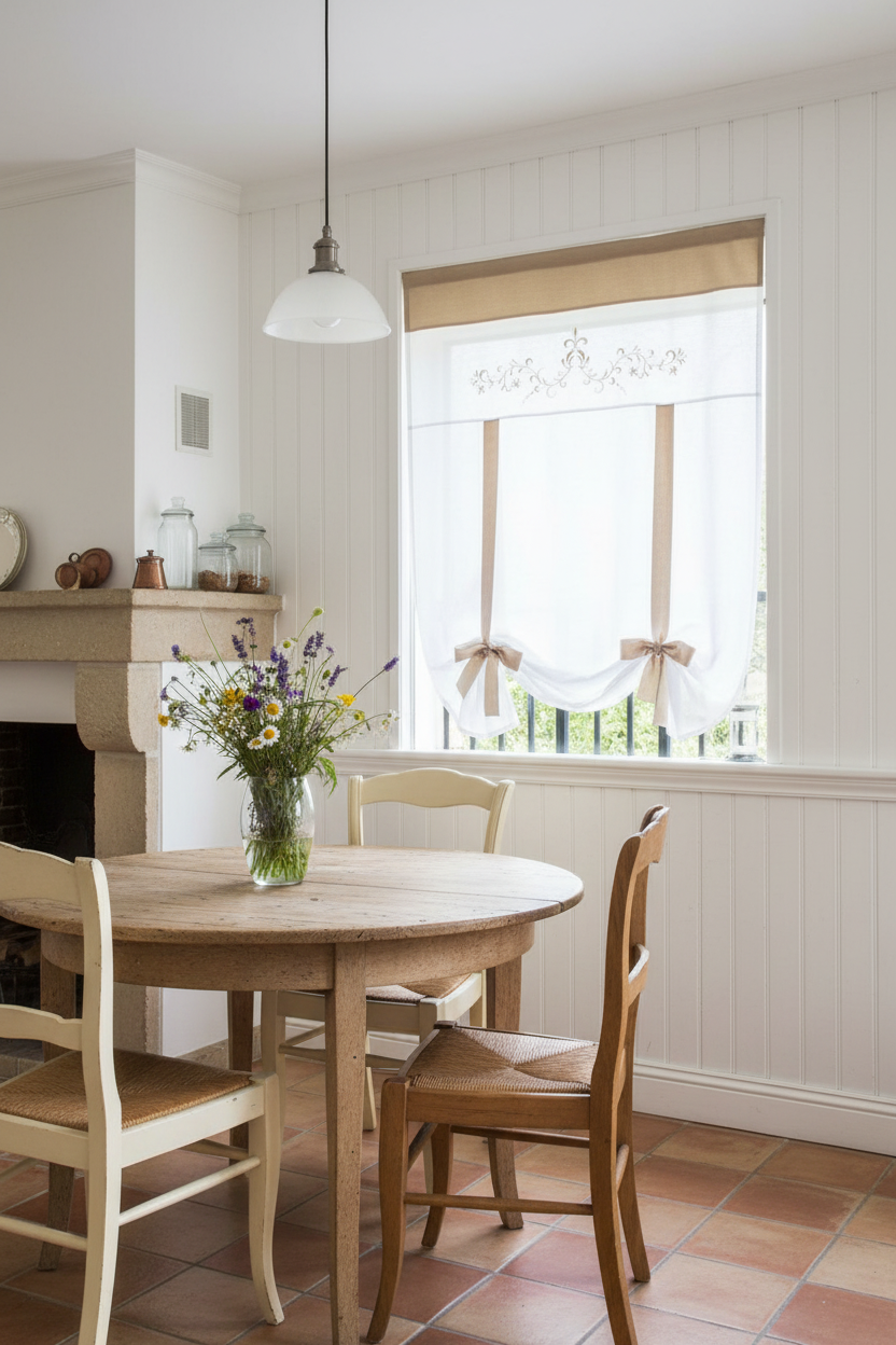 Warm Khaki - kitchen and dining room window treatment