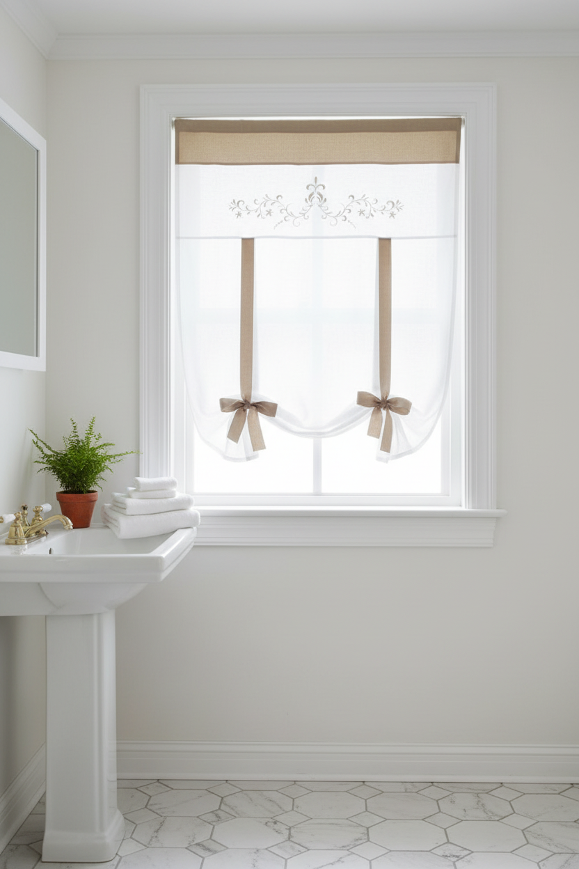 Warm Khaki - bathroom and small window lifestyle scene