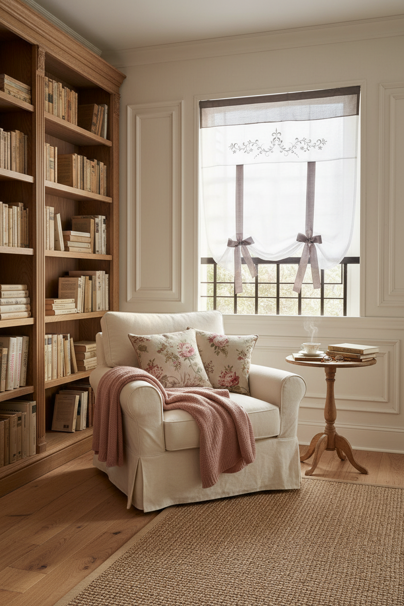 Smoky Mauve - study and reading nook lifestyle scene