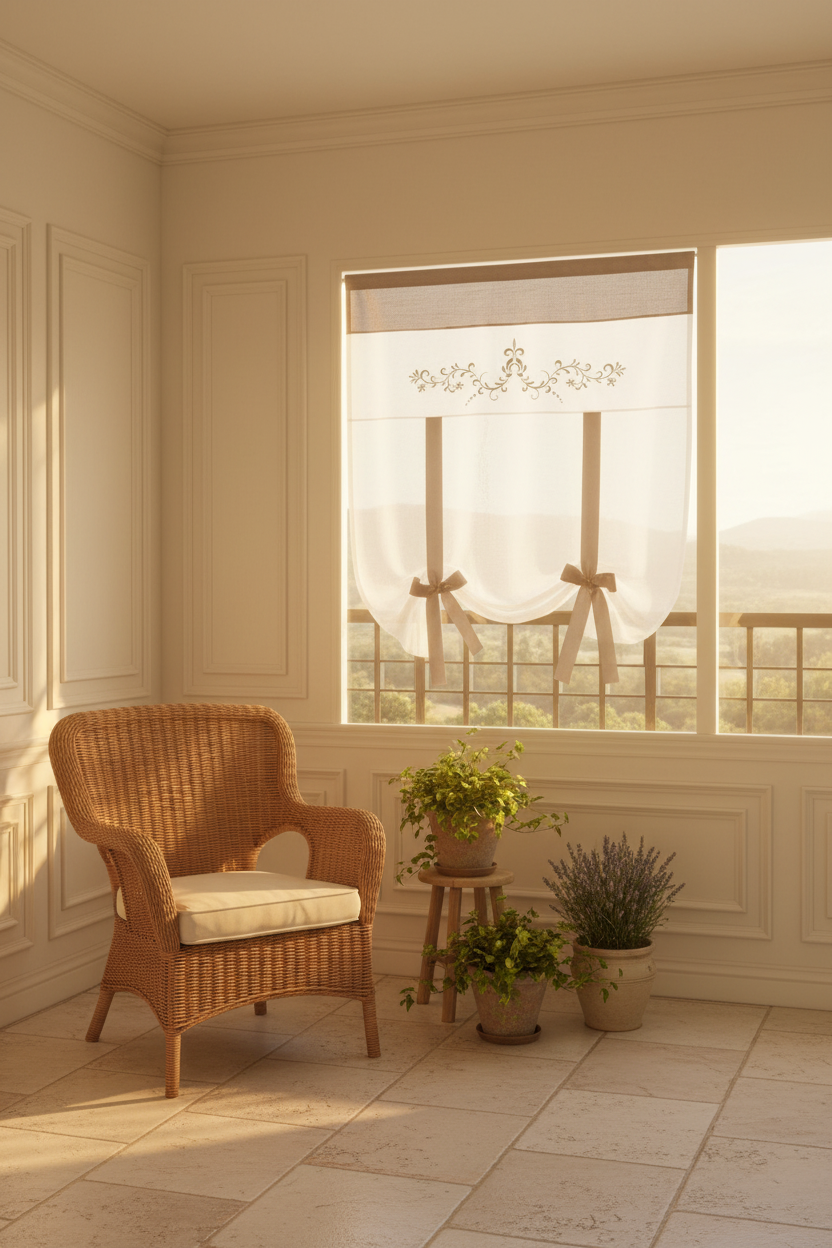 Warm Khaki - kitchen and dining room window treatment