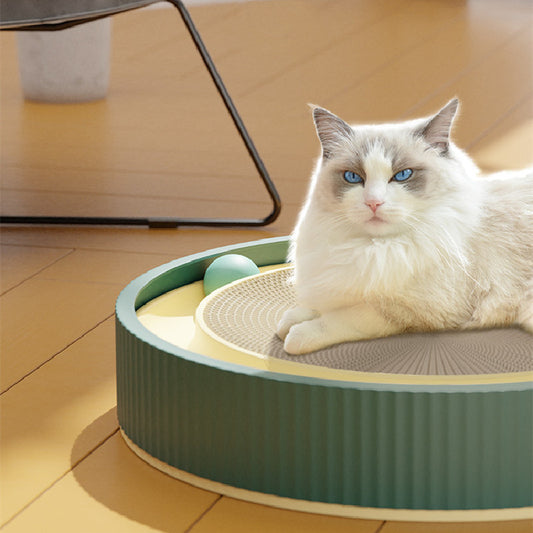 Cat Scratcher Pad with Rolling Ball Track - Interactive Toy