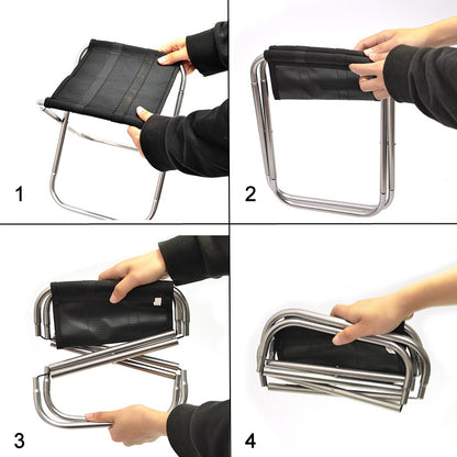 Ultralight Aluminium Folding Camping Stool  Portable Picnic Chair (size L/M)