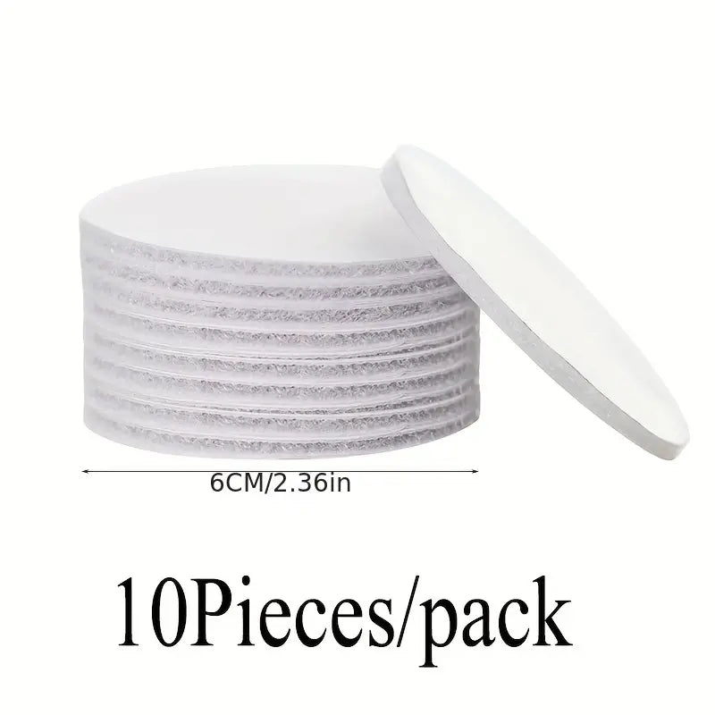 10pcs Strong Self-Adhesive Fastener Stickers, Black
