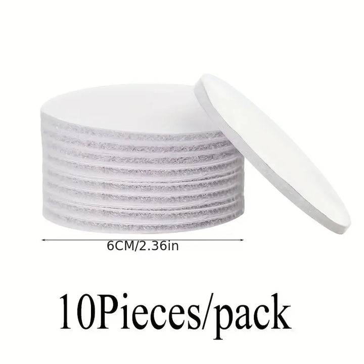 10pcs Strong Self-Adhesive Fastener Stickers, Black