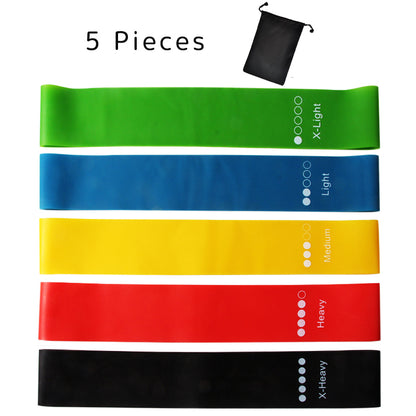 Resistance Bands Set – 5-Piece Yoga Tension Belts for Body Shaping & Strength Training