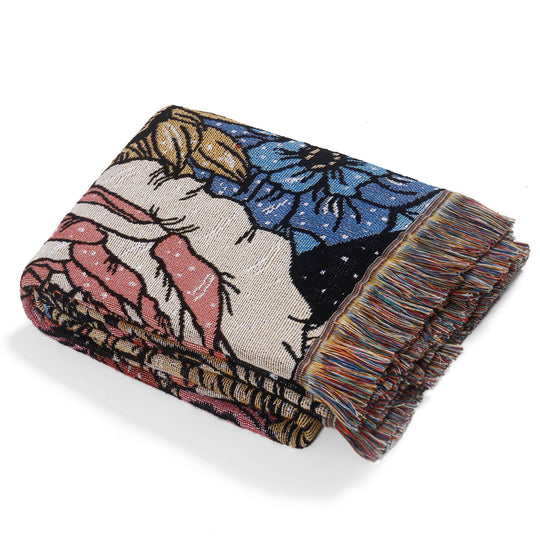 Bohemian Picnic Blanket & Outdoor Mat | Cotton Plant Pattern