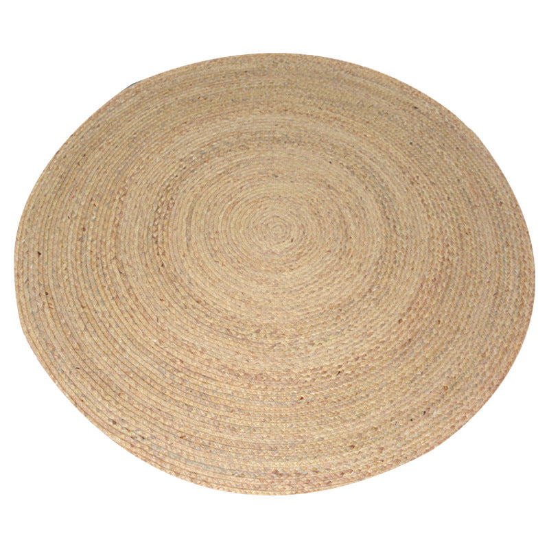 Natural Jute Area Rug — Hand-Woven Round Carpet for Living Room, Bedroom & Office