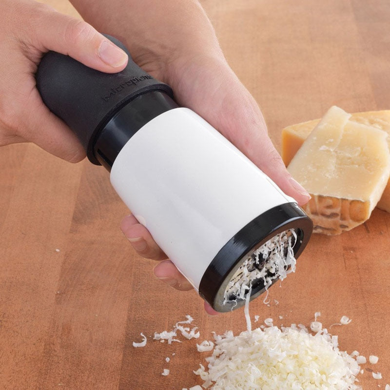 Stainless Steel Cheese Grater & Shredder – Sharp Rotary Grater for Cheese & Chocolate