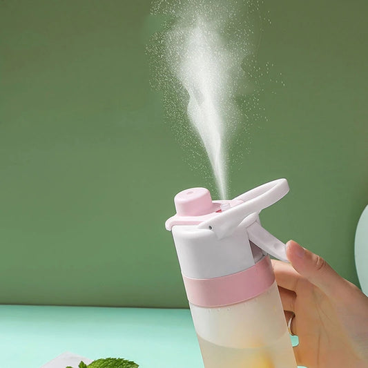 Spray Water Bottle for Sports & Travel – Large Capacity Drinkware
