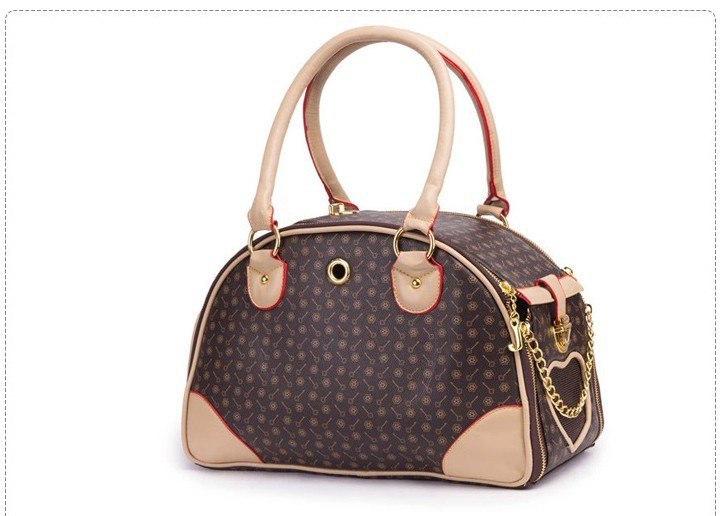 Premium PU Leather Pet Carrier Bag – Stylish Travel Bag for Cats & Dogs