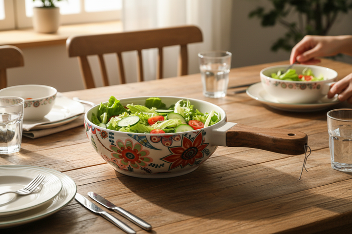 Family Salad Sharing