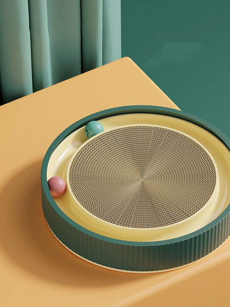 Cat Scratcher Pad with Rolling Ball Track - Interactive Toy