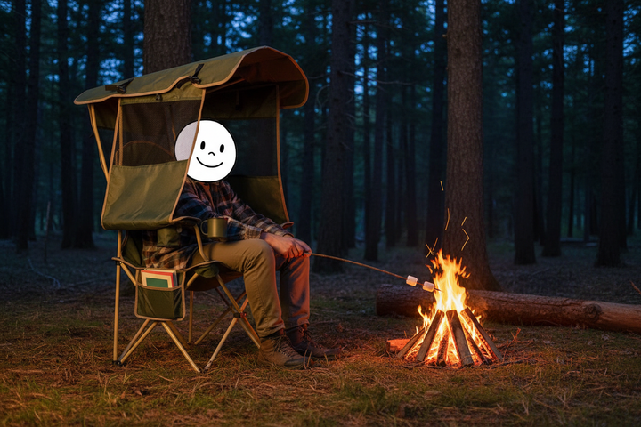 Forest Campfire Scene