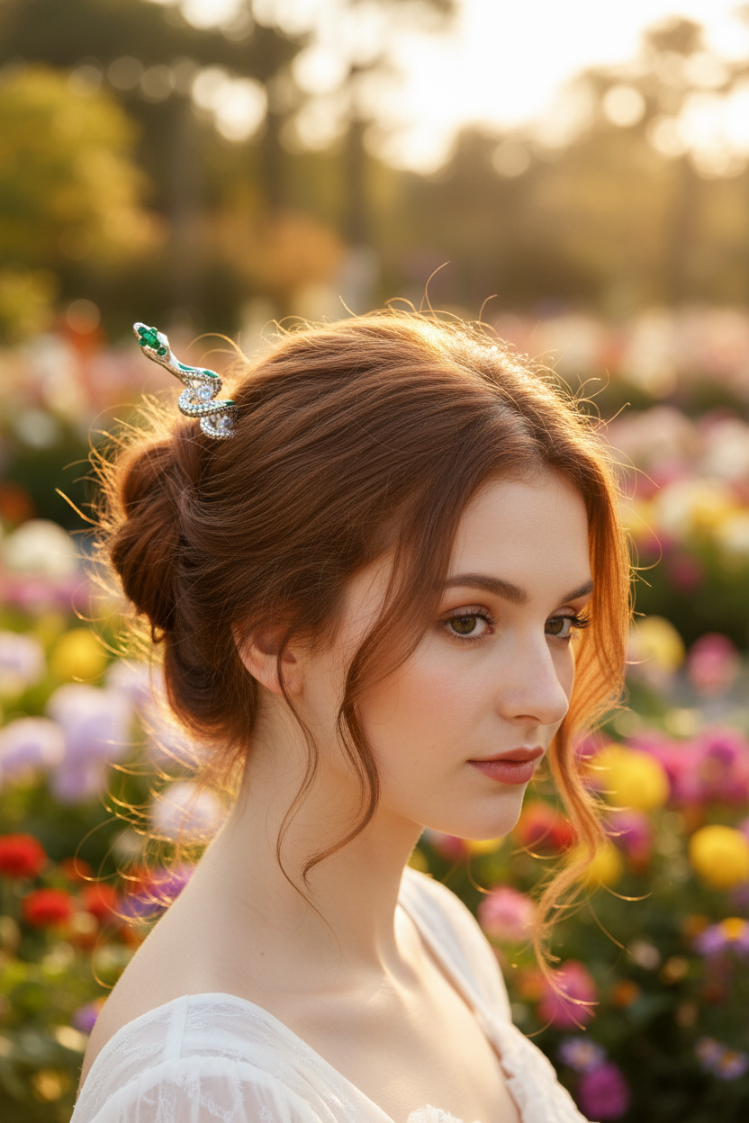 Garden Party Updo Snake Hair Stick