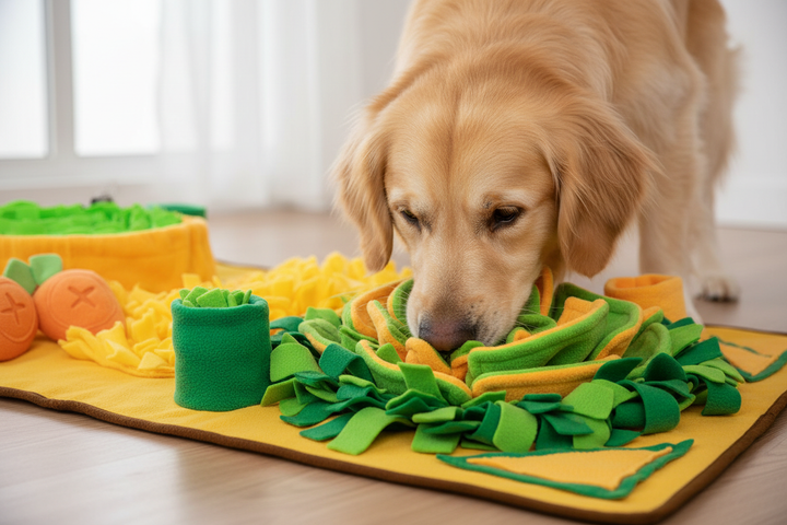 Golden Retriever Sniffing
