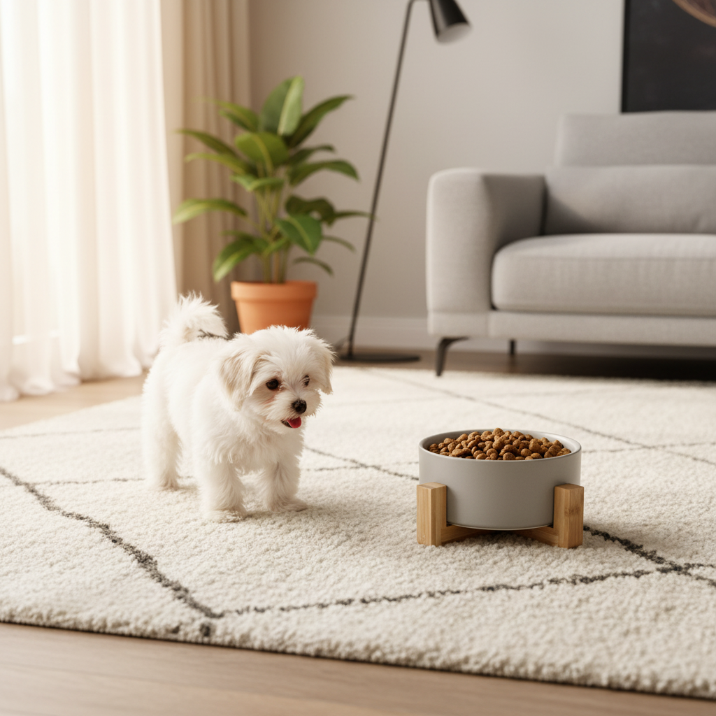 Grey Bowl Living Room Dog