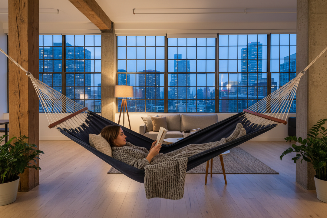 Hammock indoor loft reading