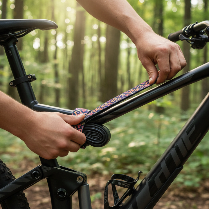 mountain-bike-accessories - quick loop and tighten installation on frame