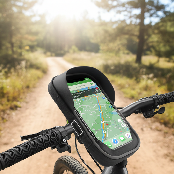sun-visor-bike-bag - sunny mountain trail glare blocking navigation