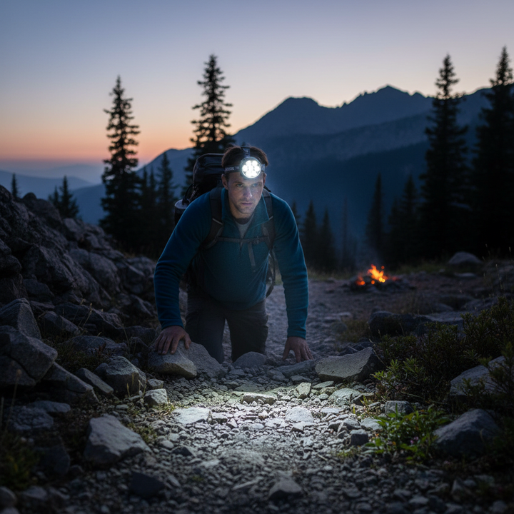 cycling-headlamp - wearable head strap mode for outdoor hiking