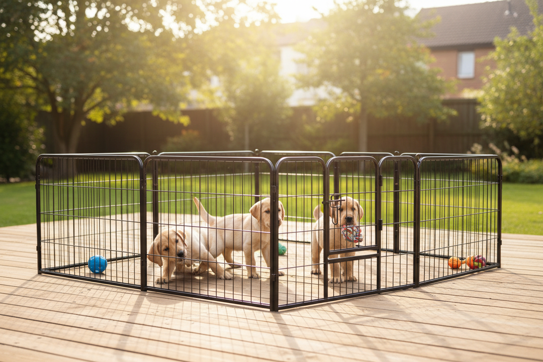Labrador Puppies Outdoor Deck 16P
