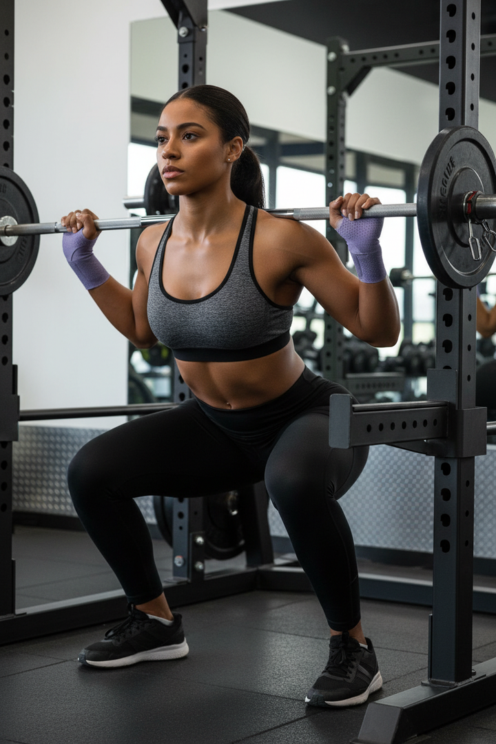 Lavender sleeve - squat, medium skin tone