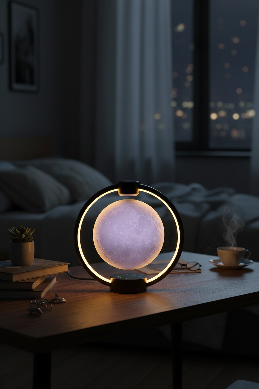 Moon lamp bedroom night ambiance