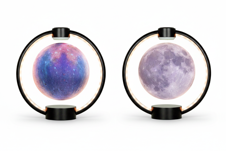 Moon lamp two designs comparison white background
