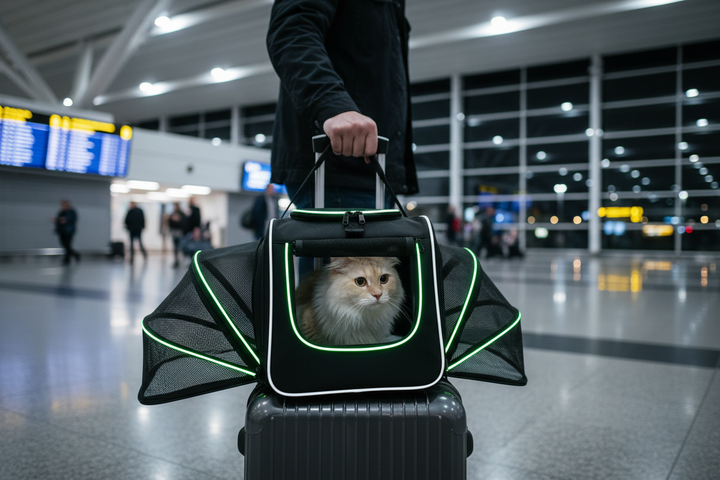 Night airport luggage sleeve