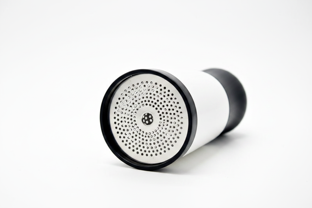 Rotary cheese grater stainless steel disc bottom view