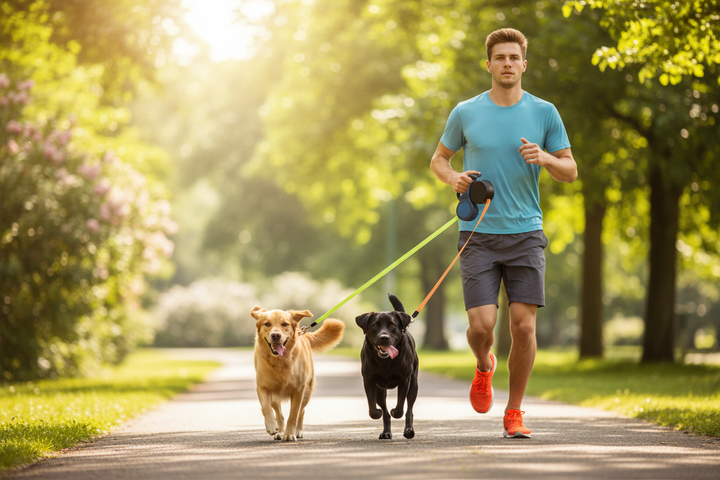 Running with Two Dogs