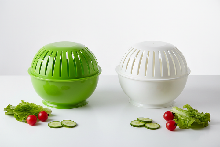 Salad Bowl - green and white comparison