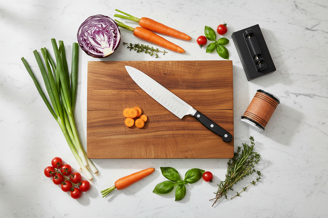 Scene 1 - Marble vegetable flat lay