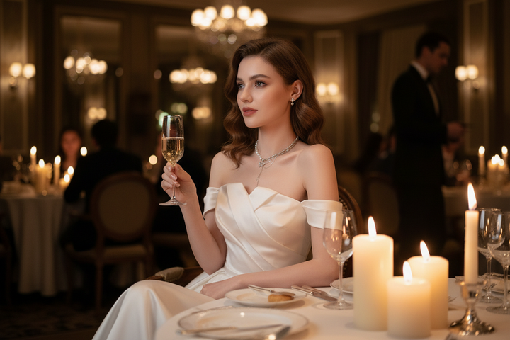 Scene 3 - Evening Dinner Champagne
