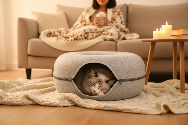 Scene 5 - Light Grey, Ragdoll, Winter Cozy