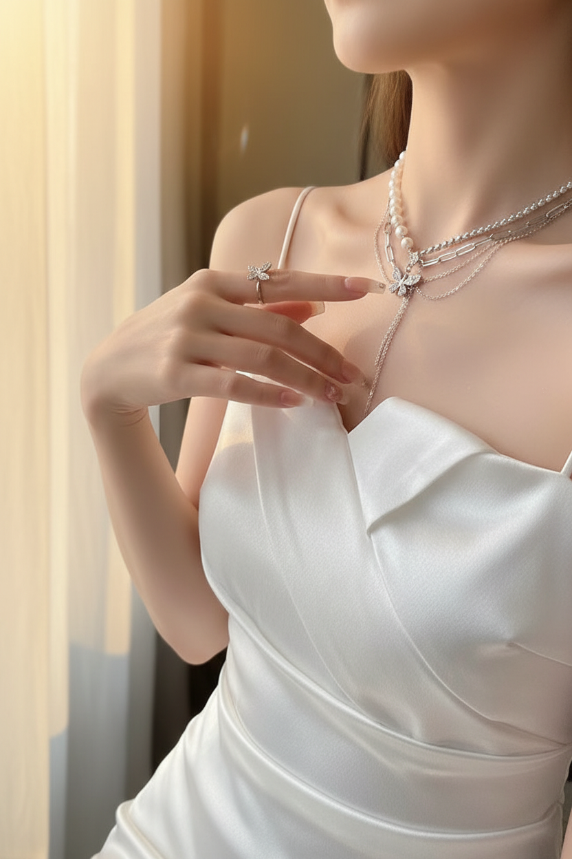 Scene 6 - Golden Hour Satin Dress Ring Set