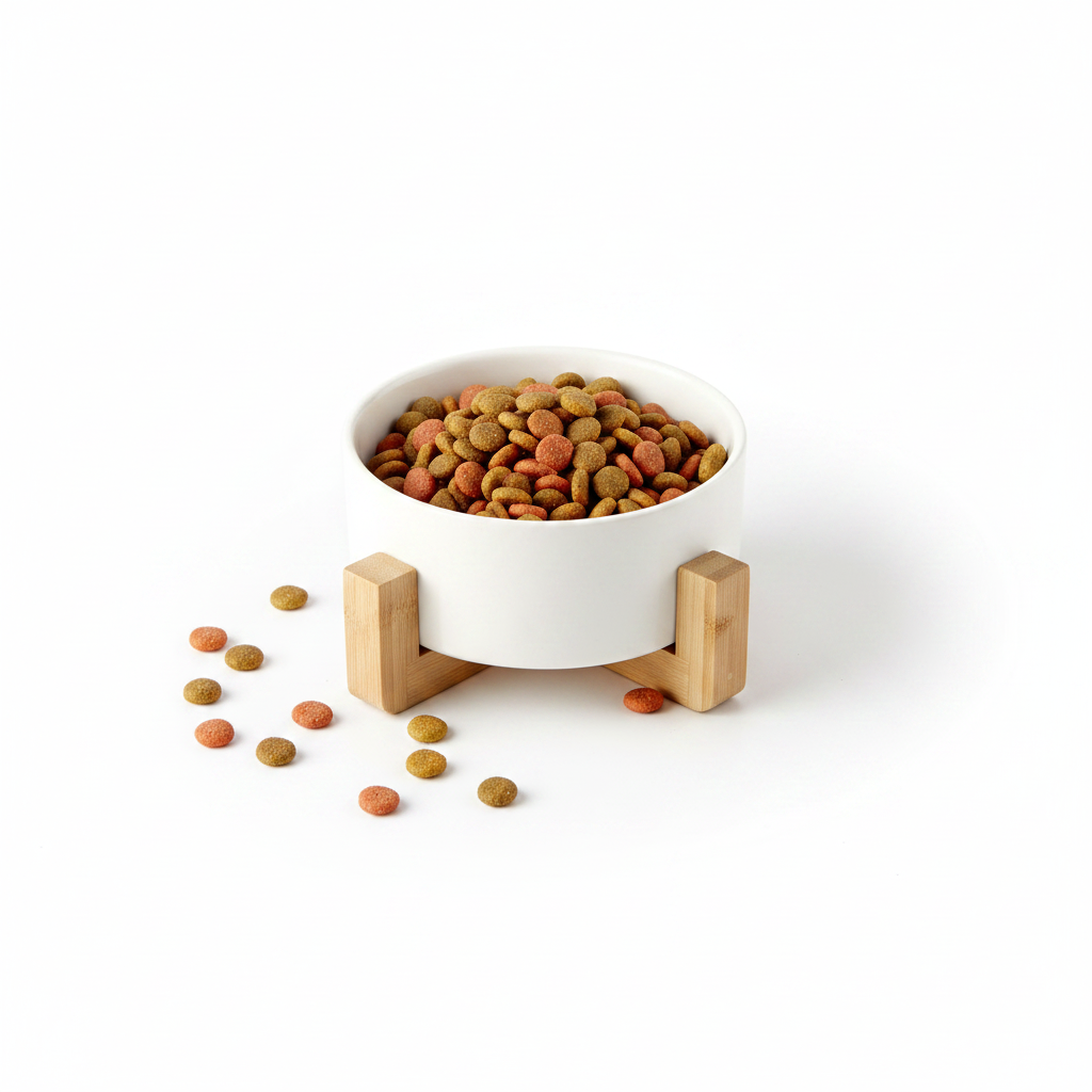 White Bowl Kibble Flat-lay
